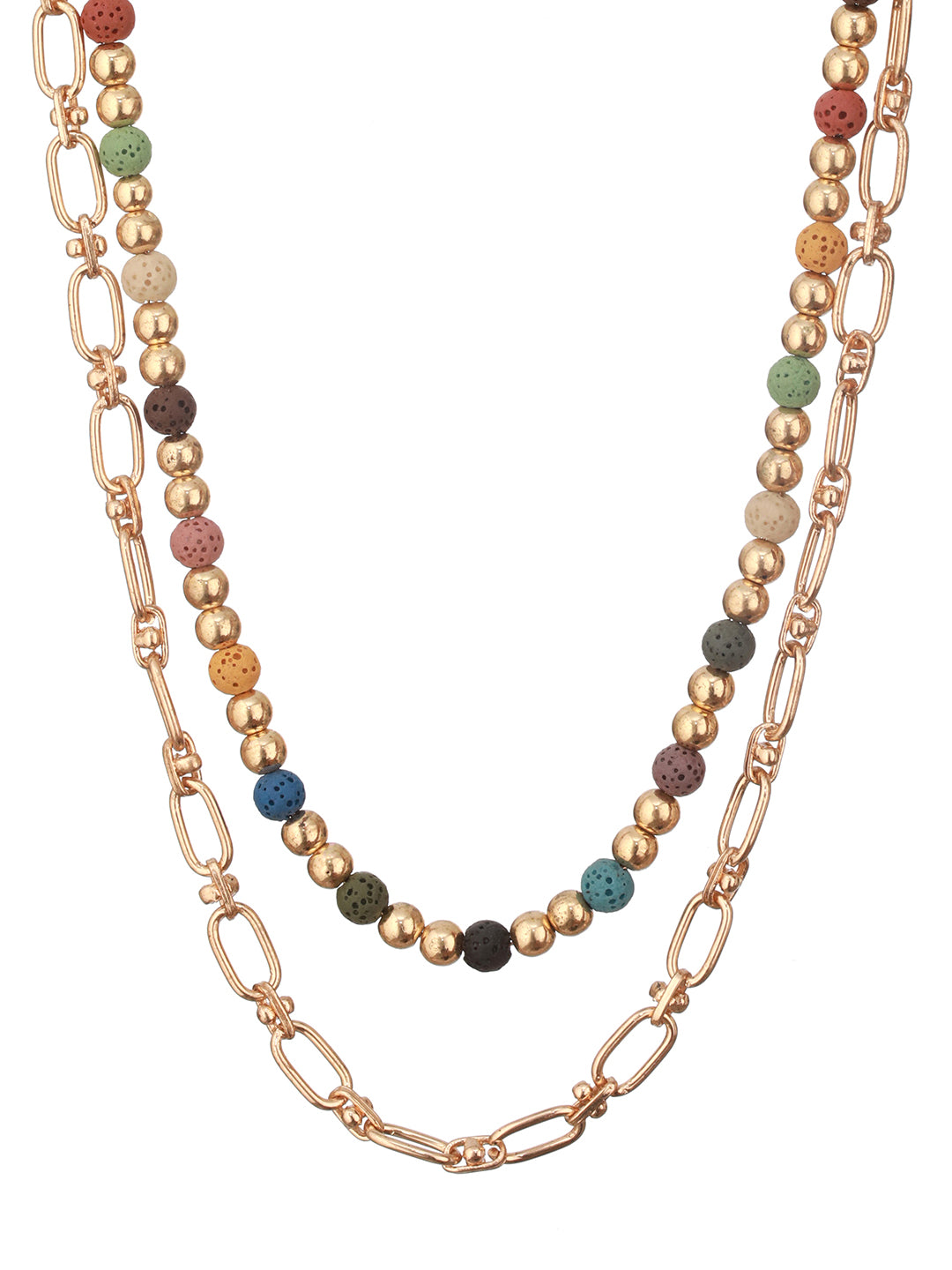 Jazz and Sizzle Gold-Plated Beaded Layered Jewellery Set