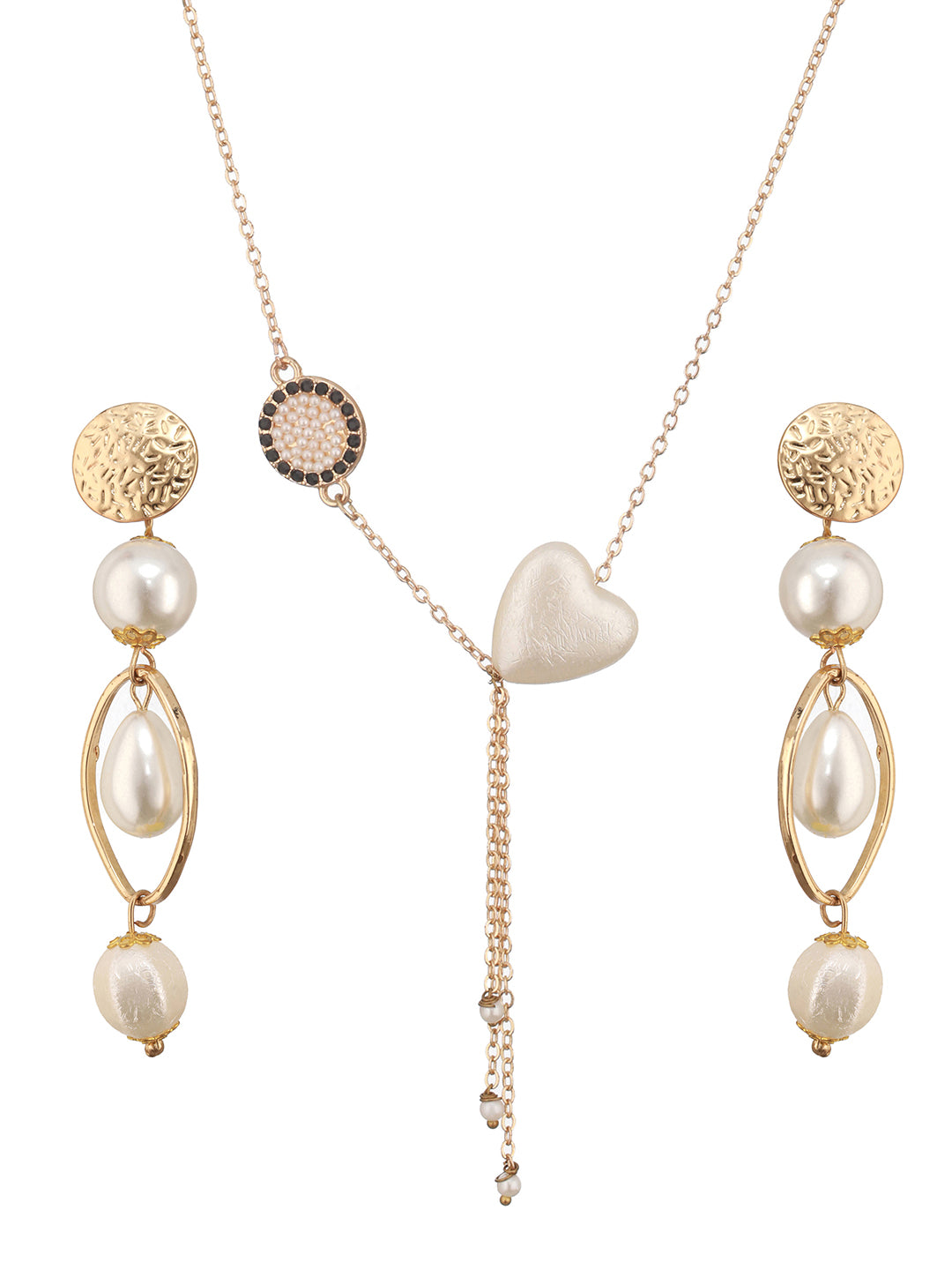 Jazz And Sizzle Gold-Plated Pearls Beaded Jewellery Set