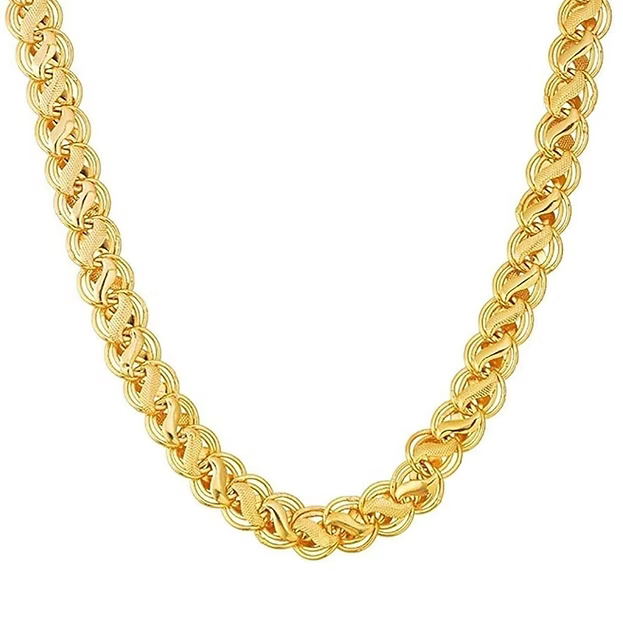 Jazz And Sizzle Trendy Traditional 18k Stainless Steel Gold Chain