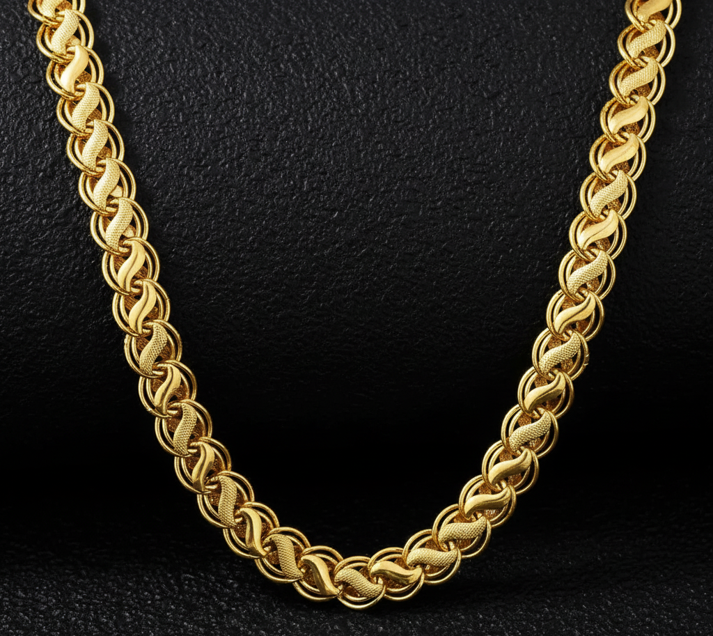 Jazz And Sizzle Trendy Traditional 18k Stainless Steel Gold Chain