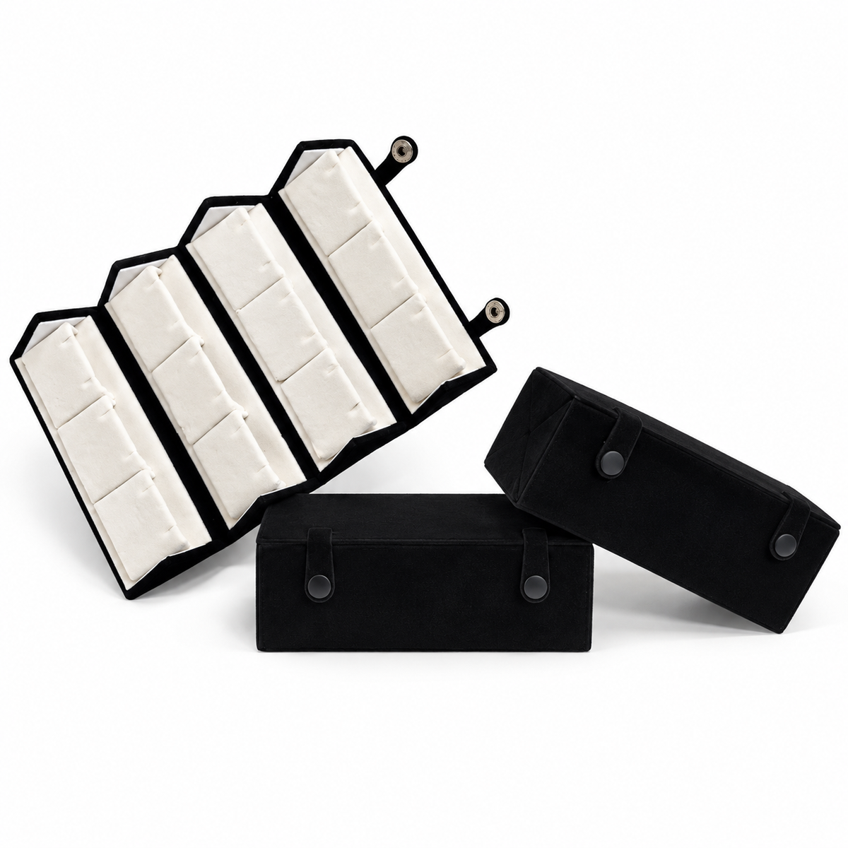 16-Pair Earring Organizer Case | Foldable Jewellery Storage Holder with Soft Cushioned Slots