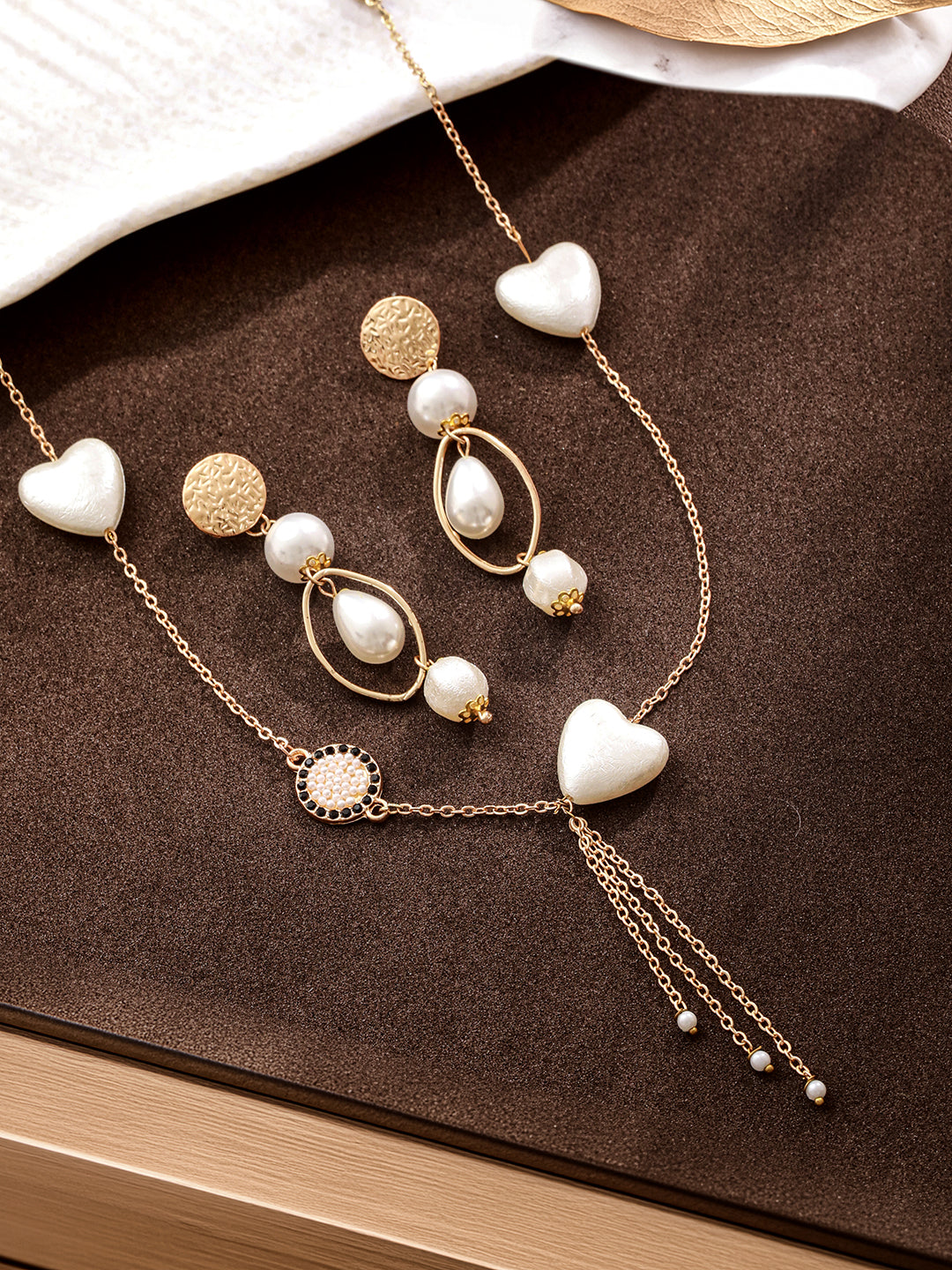 Jazz And Sizzle Gold-Plated Pearls Beaded Jewellery Set