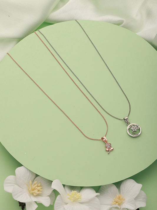 Set of 2 Rose Gold-Plated Chain - Jazzandsizzle