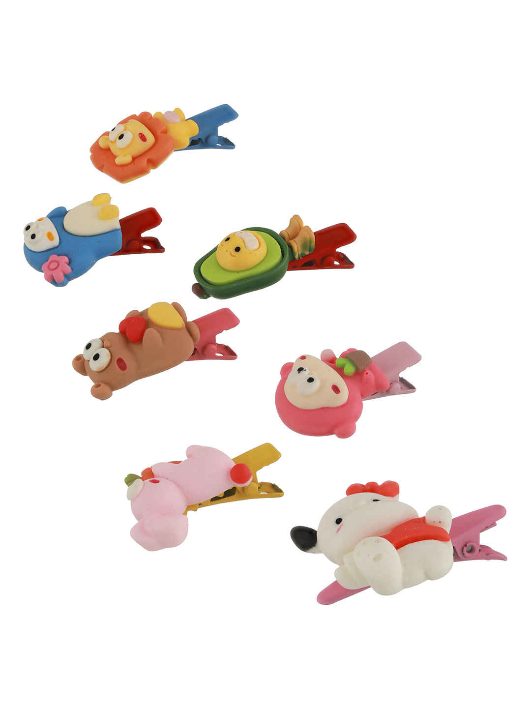 Women Set Of 7 Embellished Alligator Hair Clip