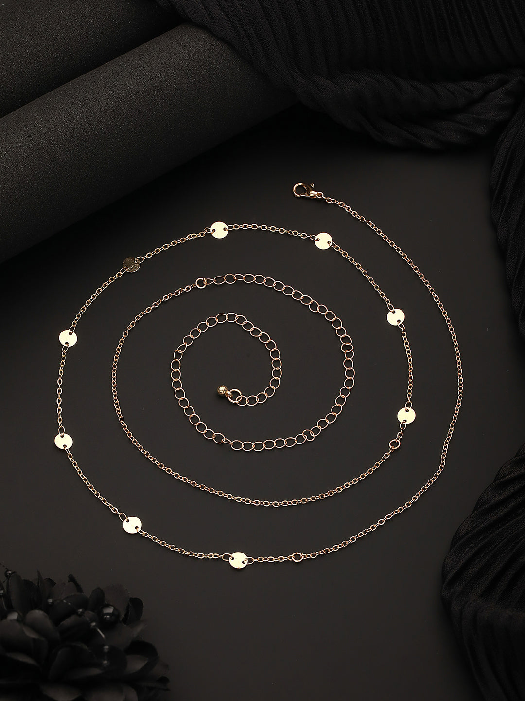 Gold-Plated Beaded Waist Chain - Jazzandsizzle