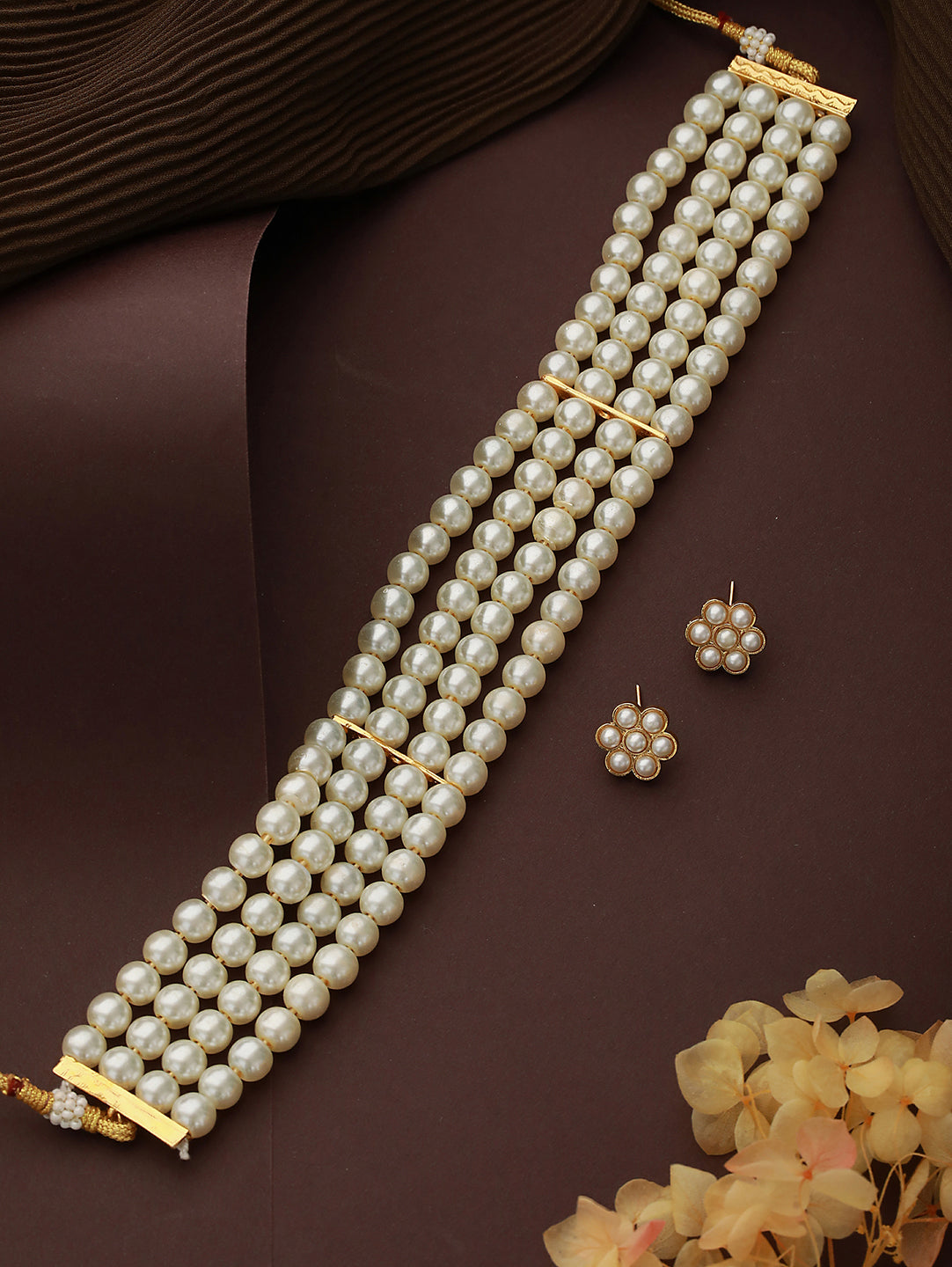 Gold-Plated Beaded Jewellery Set