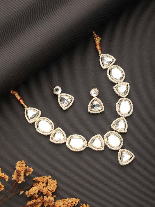 Silver-Plated CZ Stone-Studded Jewellery Set - Jazzandsizzle