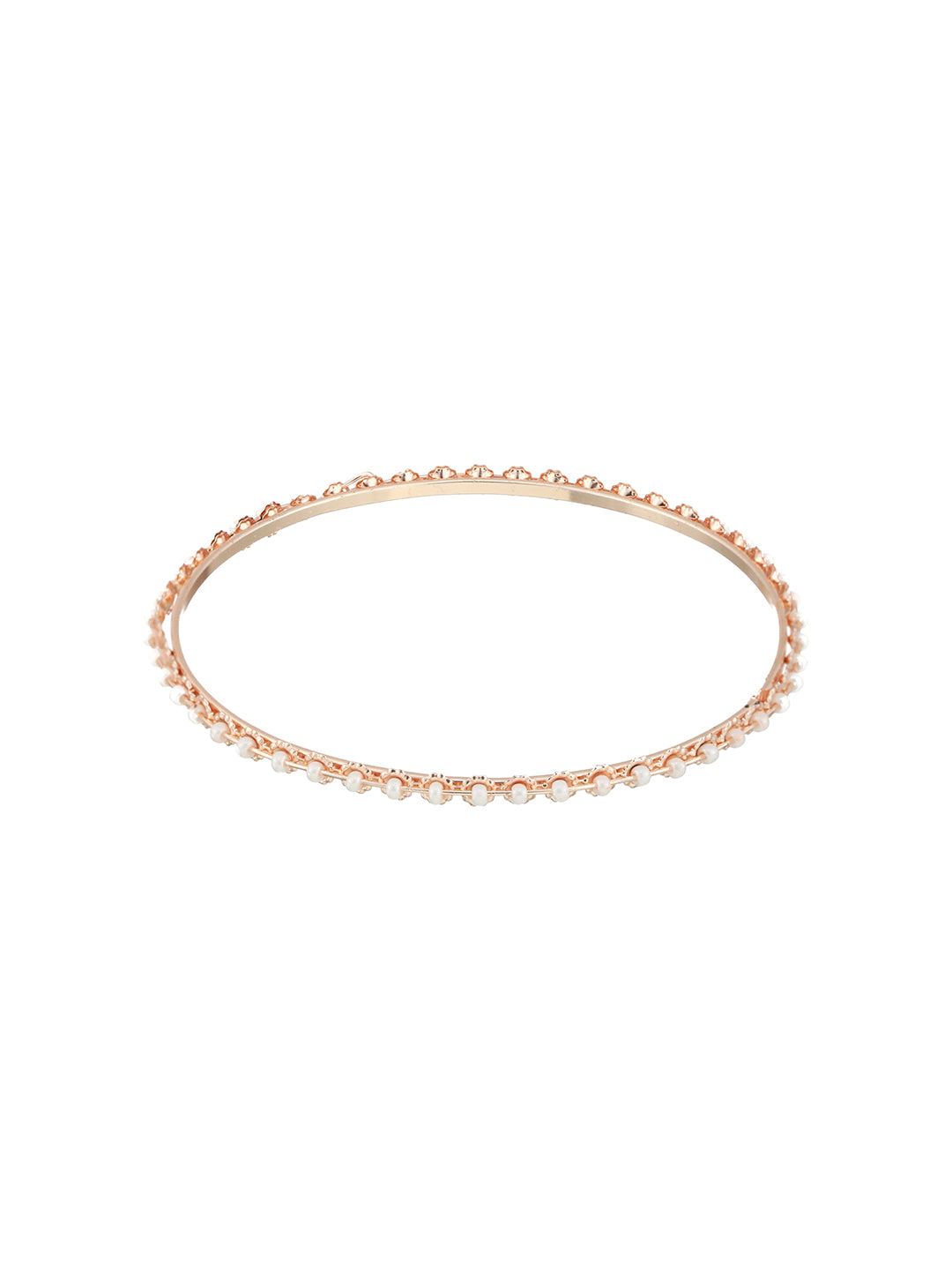 Set of 12 Rose Gold-Plated Beaded Bangles - Jazzandsizzle