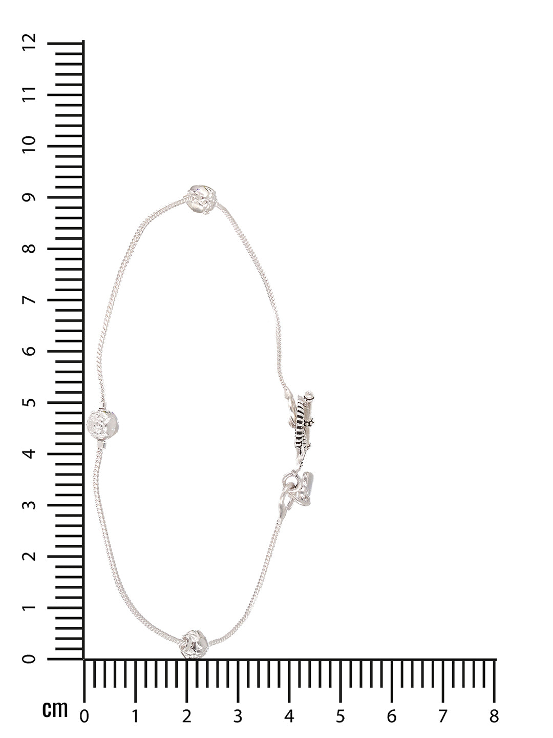 Set of 2 Silver-Plated Beaded Anklets - Jazzandsizzle