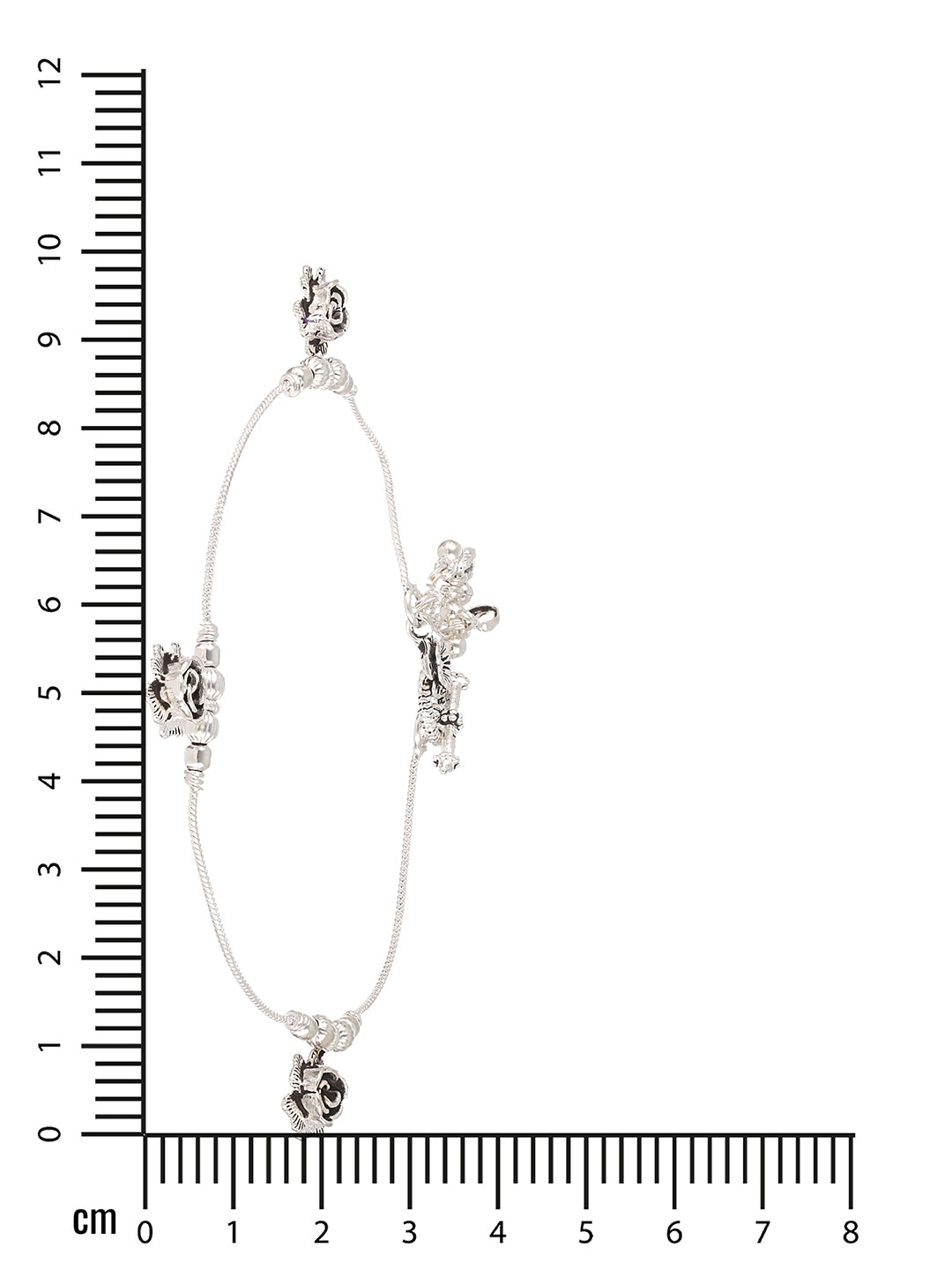 Set Of 2 Silver-Plated Anklets - Jazzandsizzle