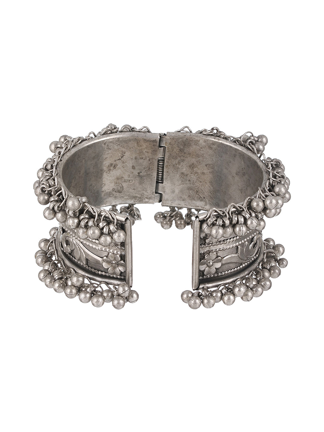 German Silver Oxidised Silver-Plated Bangle-Style Bracelet - Jazzandsizzle