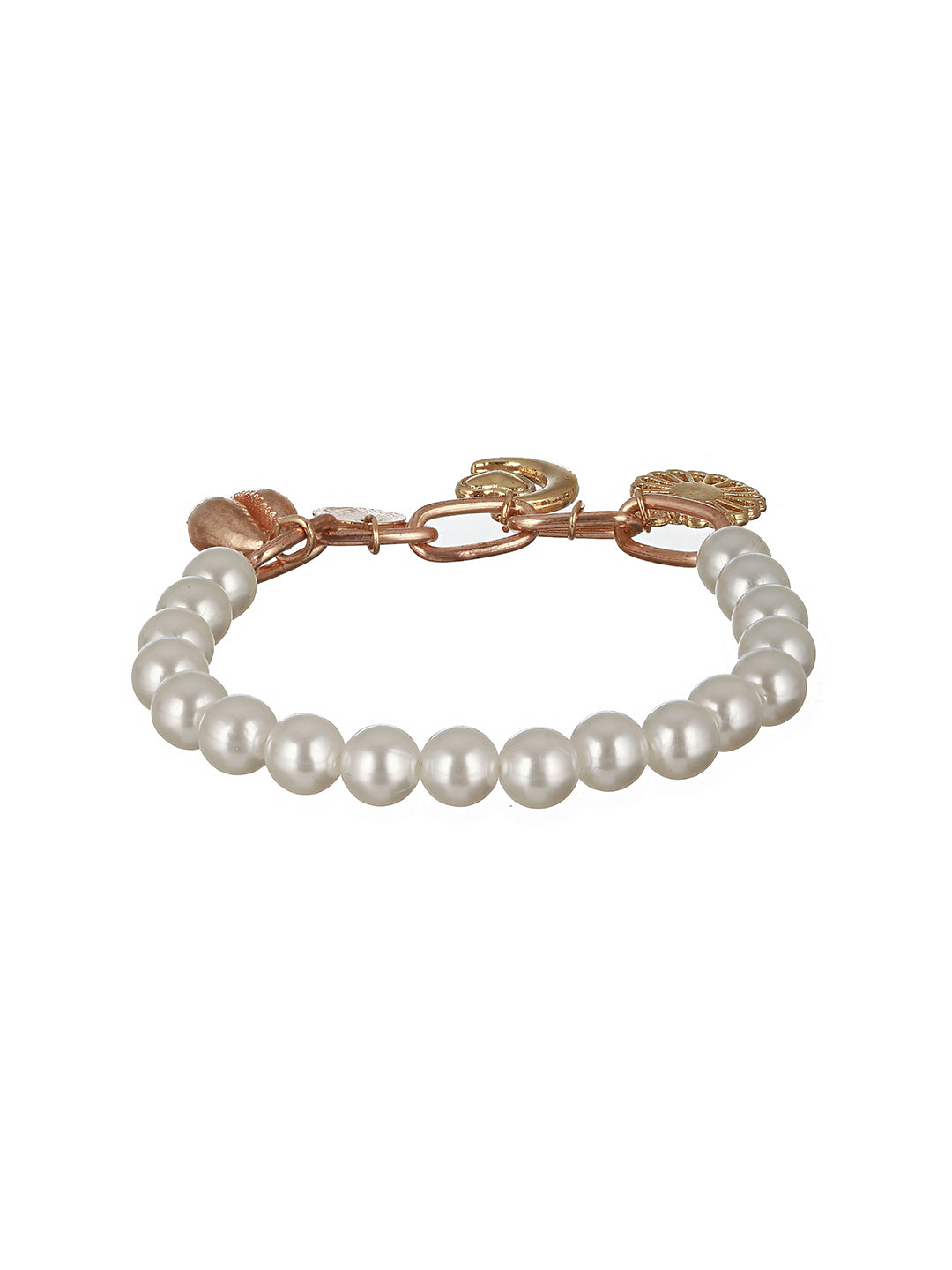 Gold-Plated Beaded Charm Bracelet - Jazzandsizzle