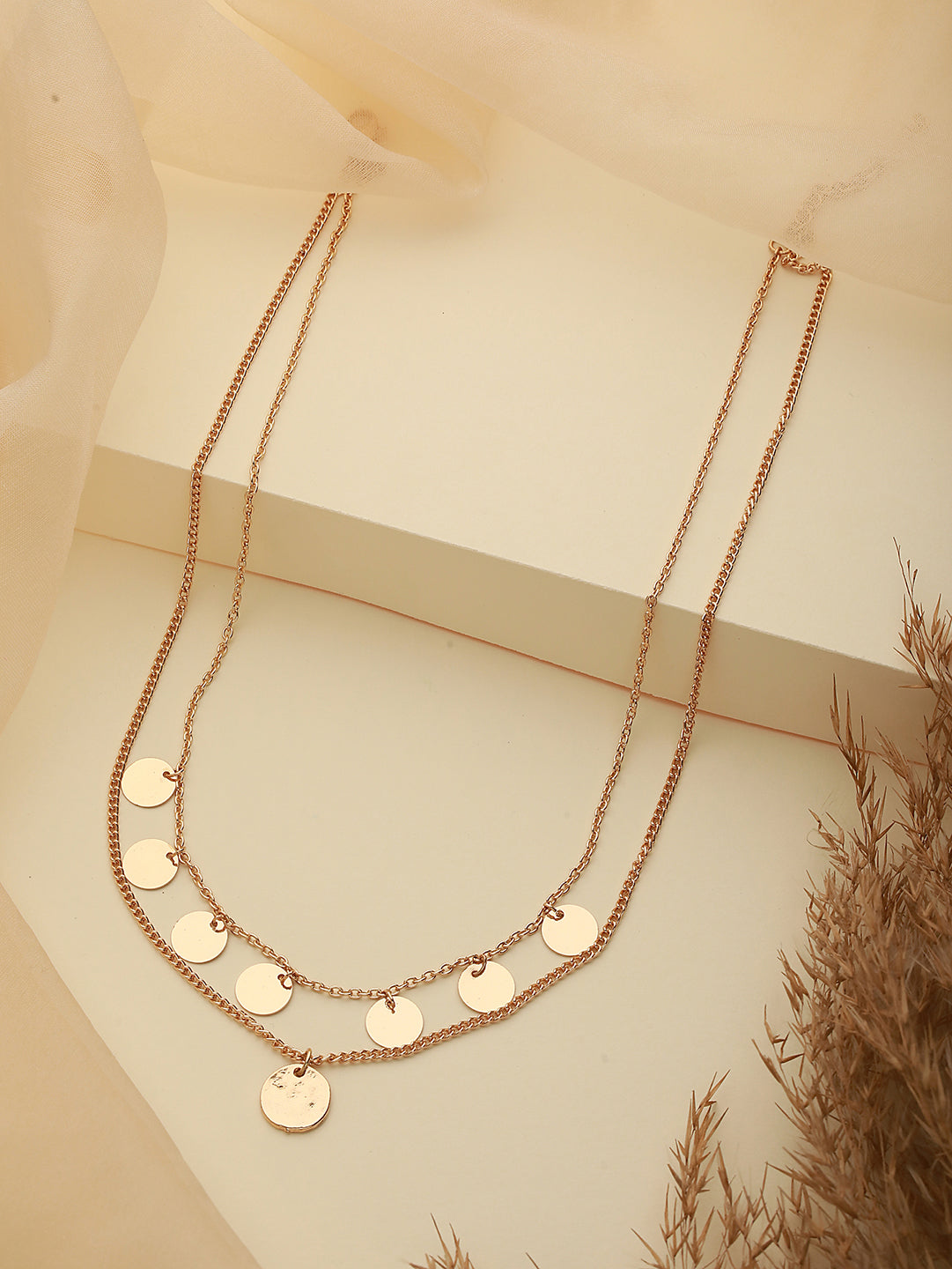 Gold-Plated Layered Necklace - Jazzandsizzle