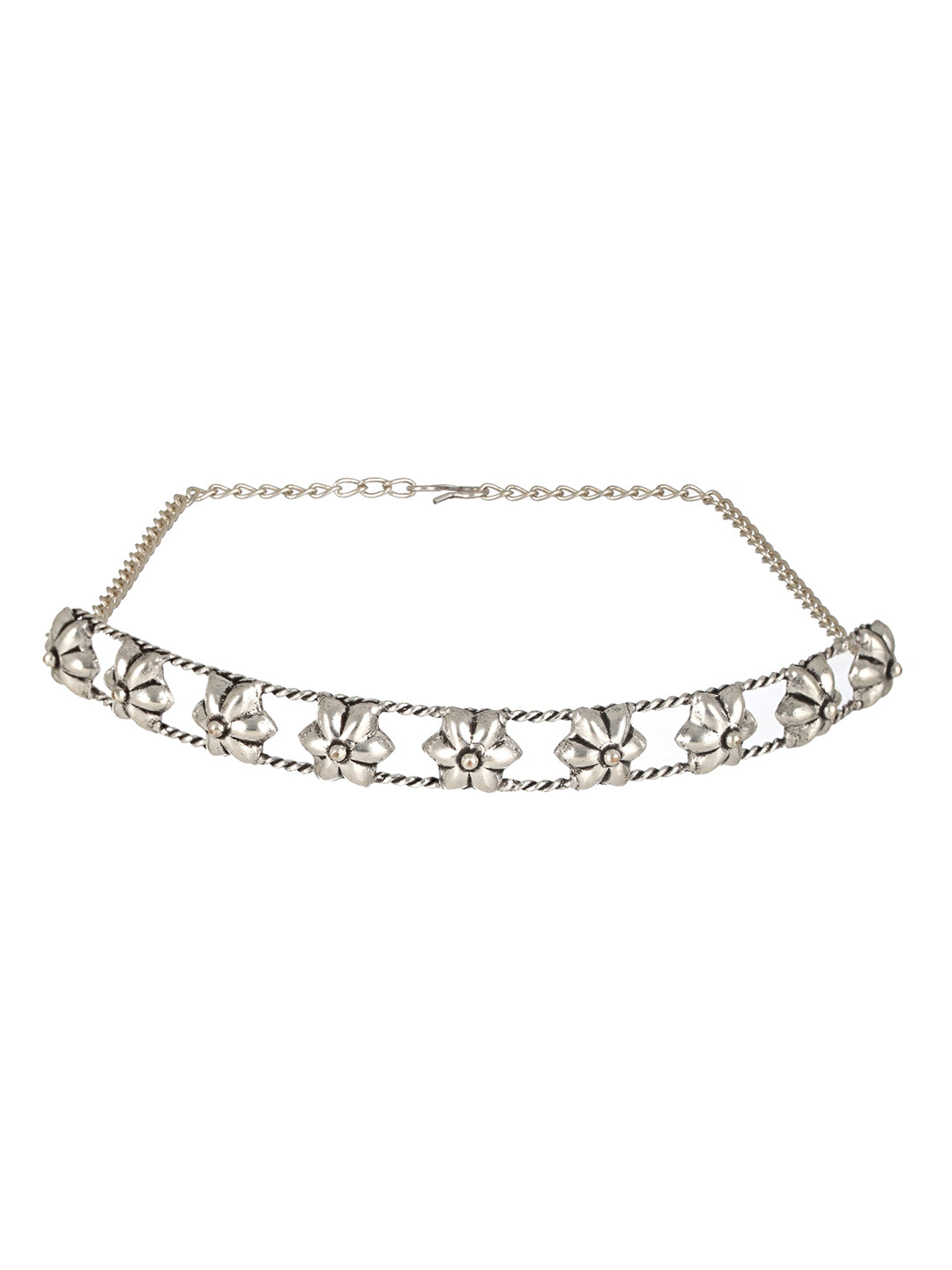 Jazz And Sizzle Women Silver-Toned Silver Plated Choker Necklace - Jazzandsizzle