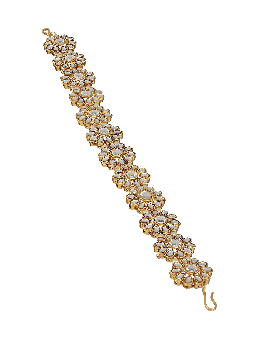 Gold-Plated Kundan Studded Mathapatti - Jazzandsizzle