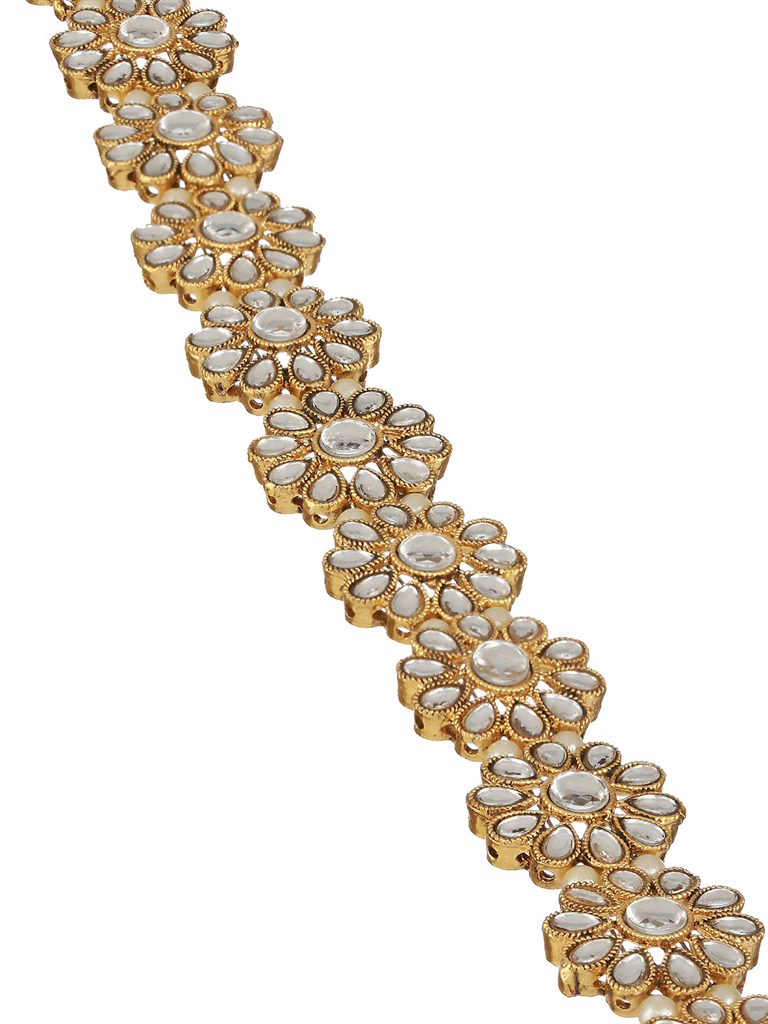 Gold-Plated Kundan Studded Mathapatti - Jazzandsizzle