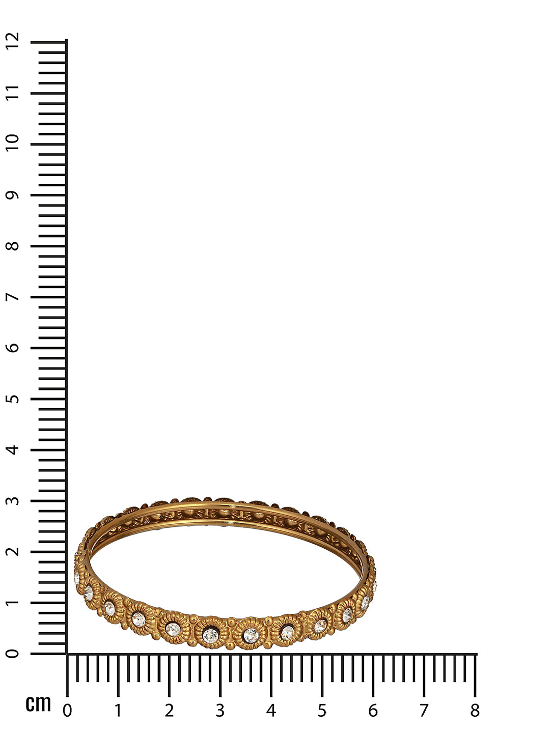 Set Of 4 Gold-Plated CZ-Studded Bangles - Jazzandsizzle