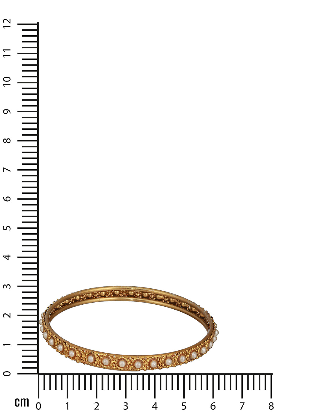 Set Of 2 Gold-Plated Bold Pearl-Studded Bangles - Jazzandsizzle