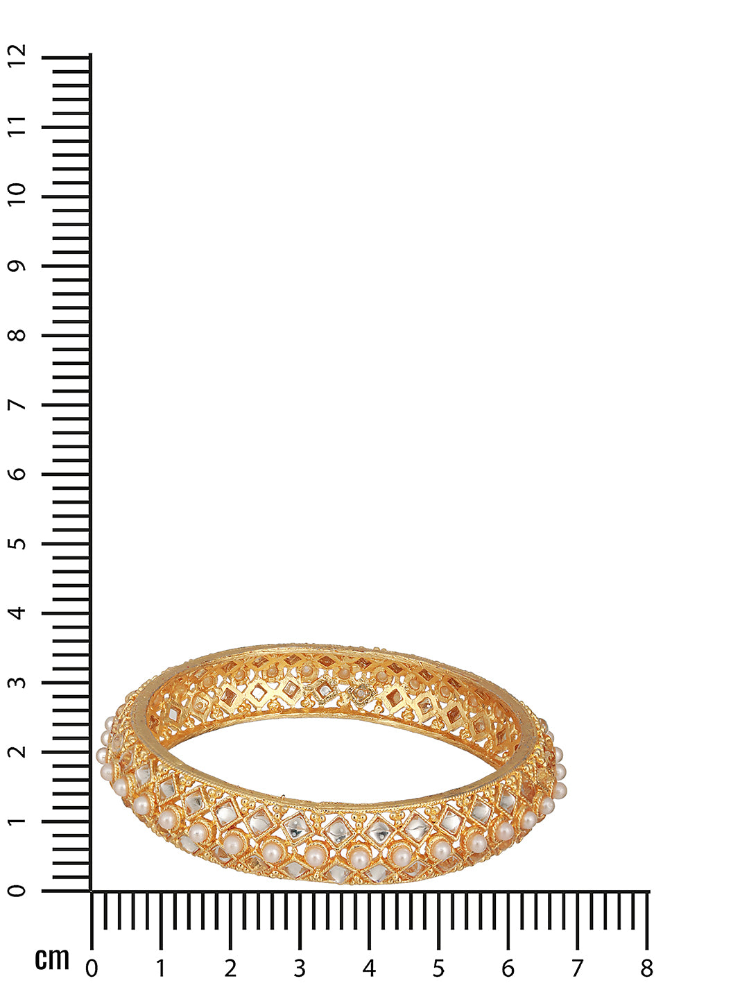 Jazz And Sizzle Set Of 2 Gold-Plated Red Pearl Beaded Handcrafted Bangles