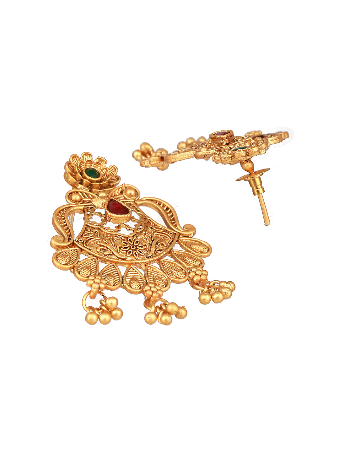 Gold-Toned Contemporary Studs Earrings - Jazzandsizzle