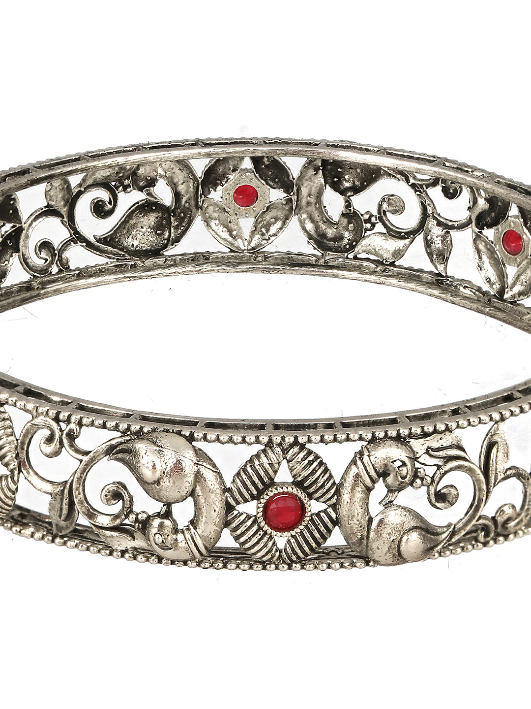 Set Of 2 Stones-Studded Bangles - Jazzandsizzle