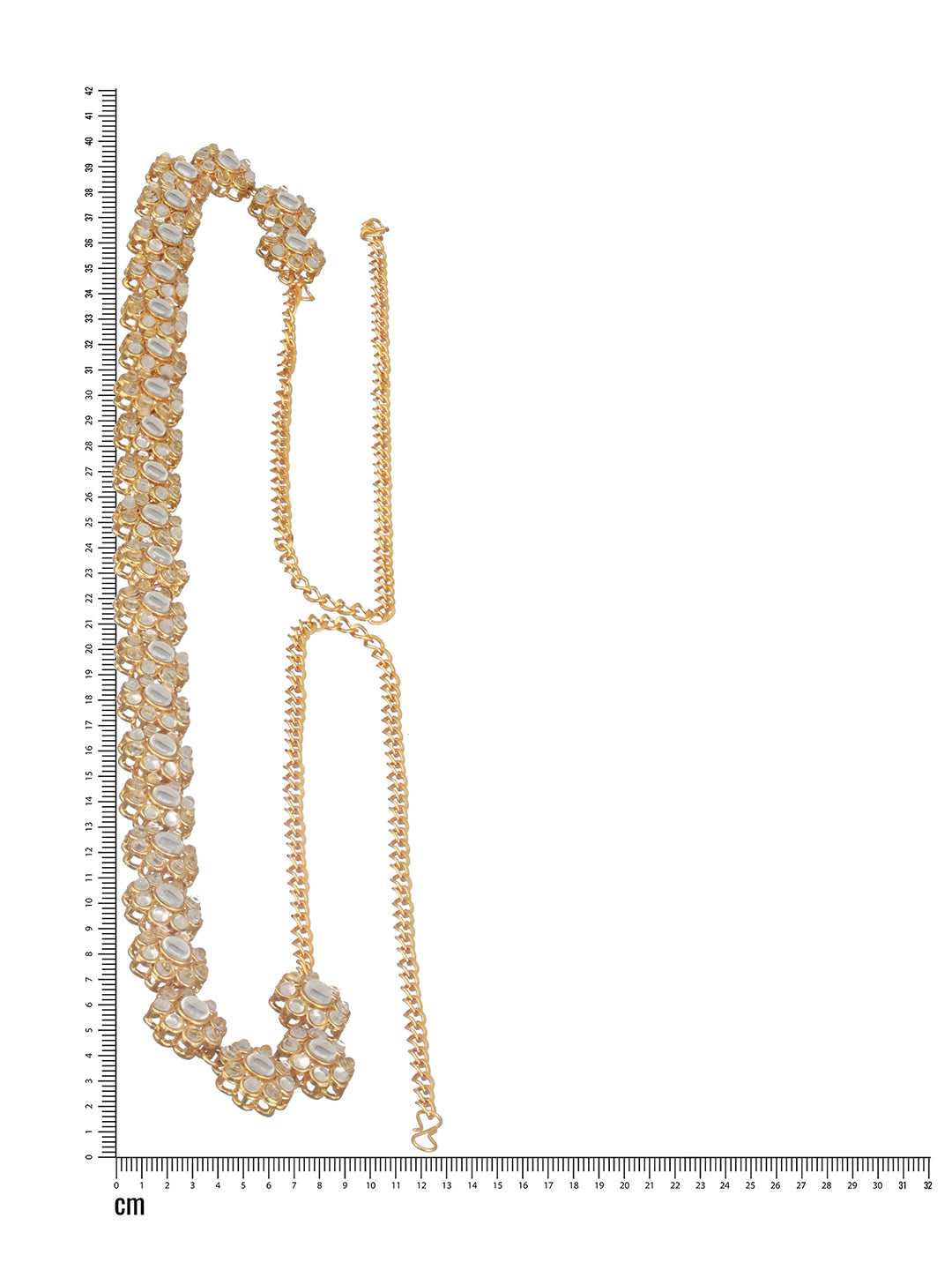 Jazz And Sizzle Gold Plated Pearl Beaded Floral Waist Belt