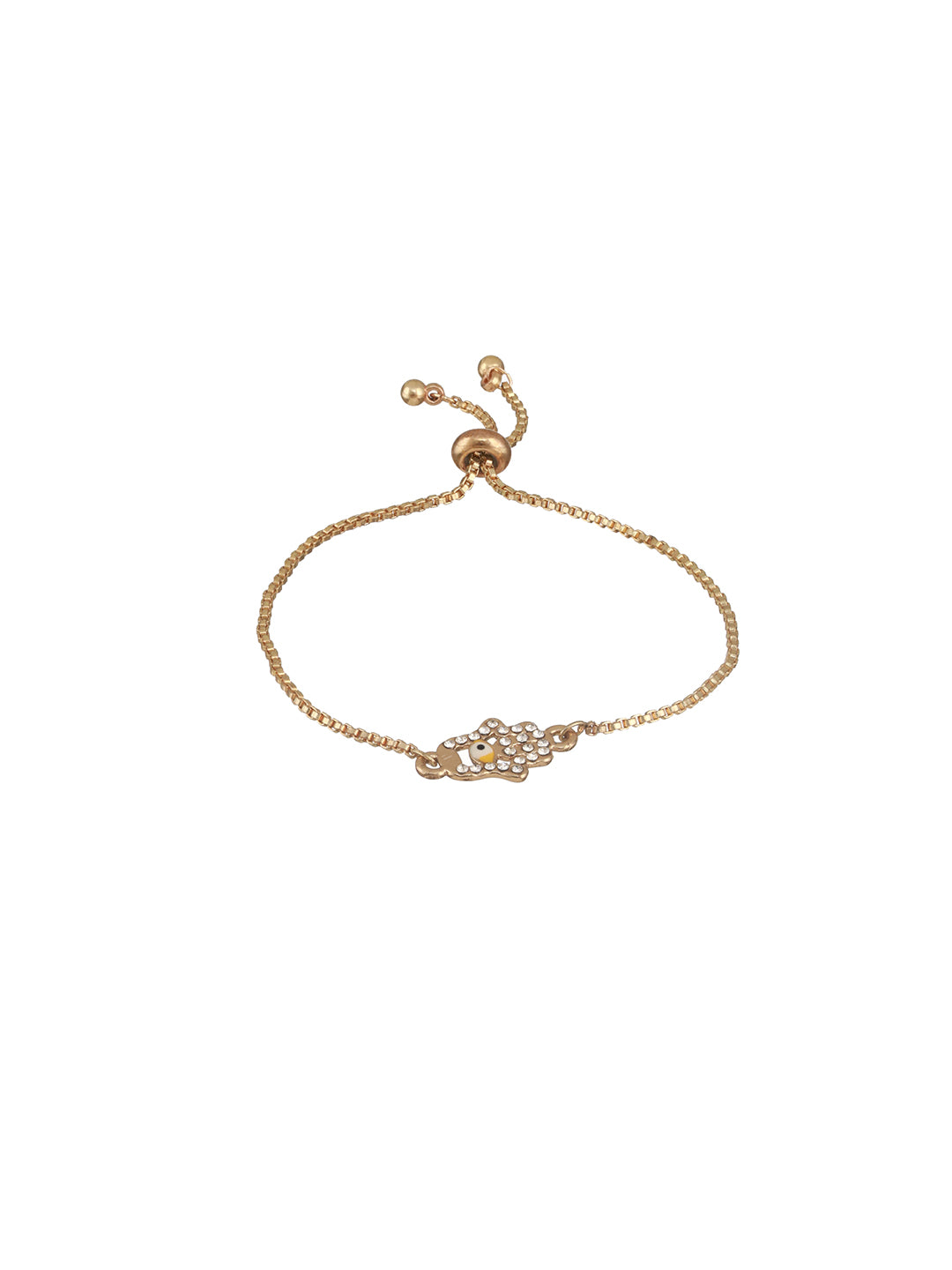 Jazz And Sizzle Set Of 3 Butterfly, Hamza & Evil Eye Bracelet