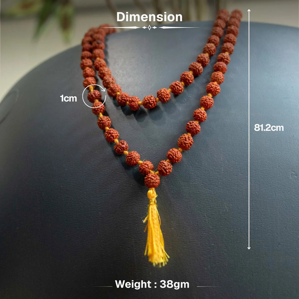 Brown Rudraksha Mala - 108+1 Beads-JS-SNC-0015