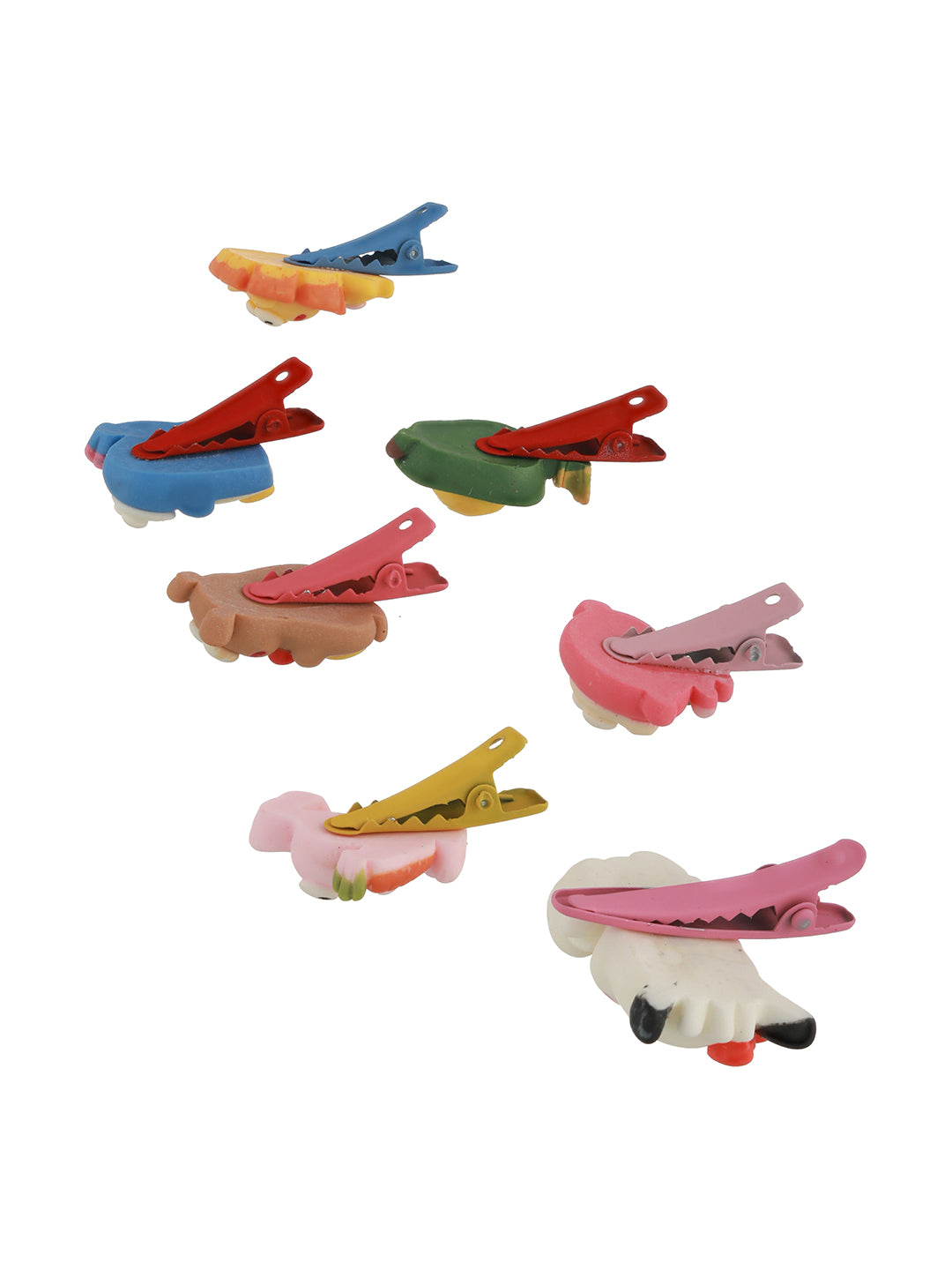 Women Set Of 7 Embellished Alligator Hair Clip