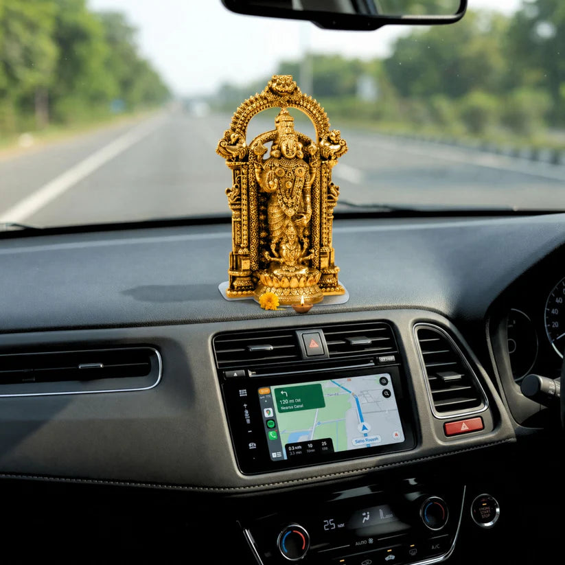 Gold Plated Shri Venkateswara & Mahalakshmi Idol | Wealth & Prosperity