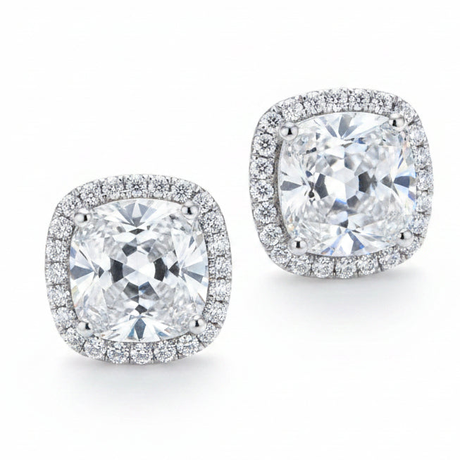 Jazz And Sizzle Silver Plated American Diamond Studded Stud Earrings