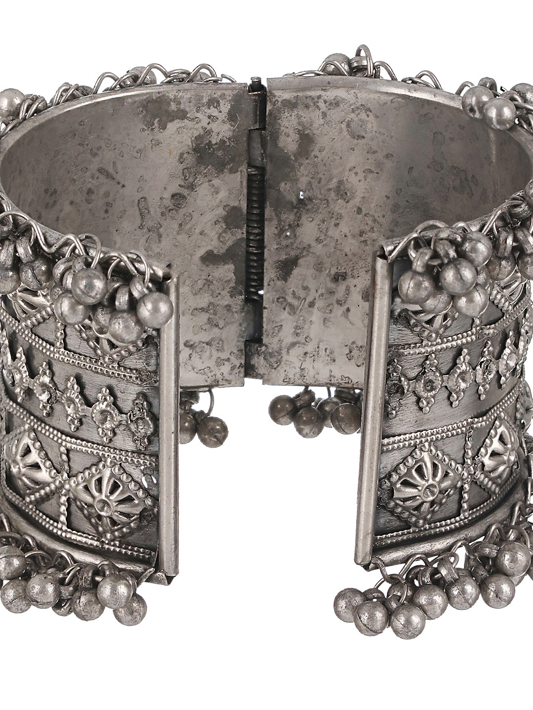 German Silver Oxidised Silver-Plated Bangle-Style Bracelet - Jazzandsizzle