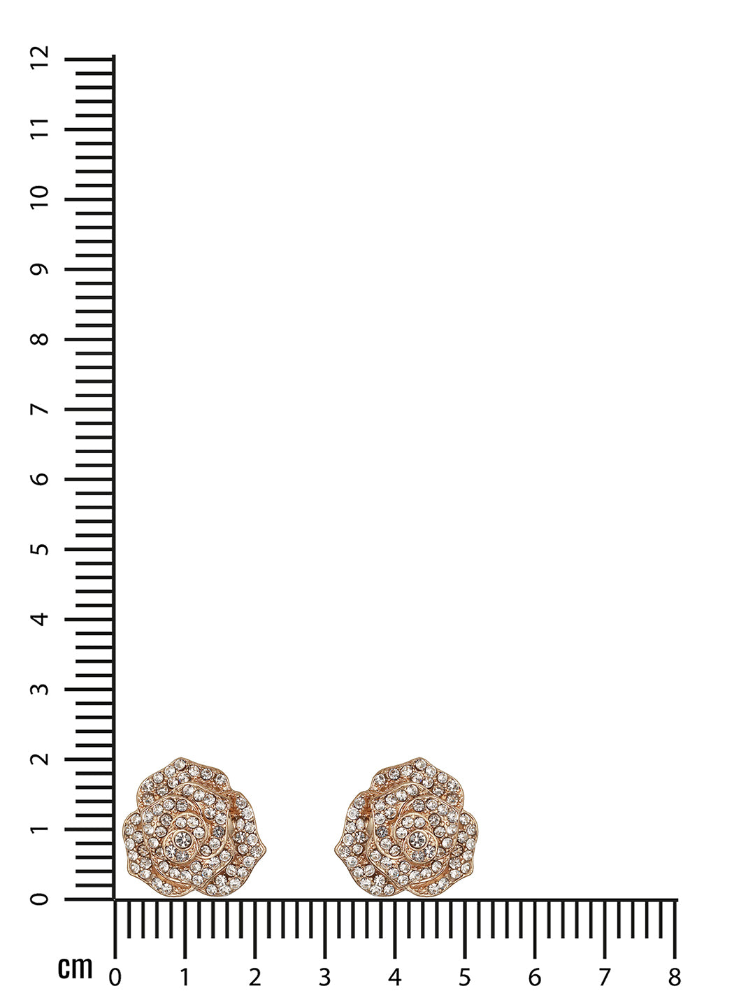 Gold Plated & CZ studded Floral Shaped Stud Earrings - Jazzandsizzle