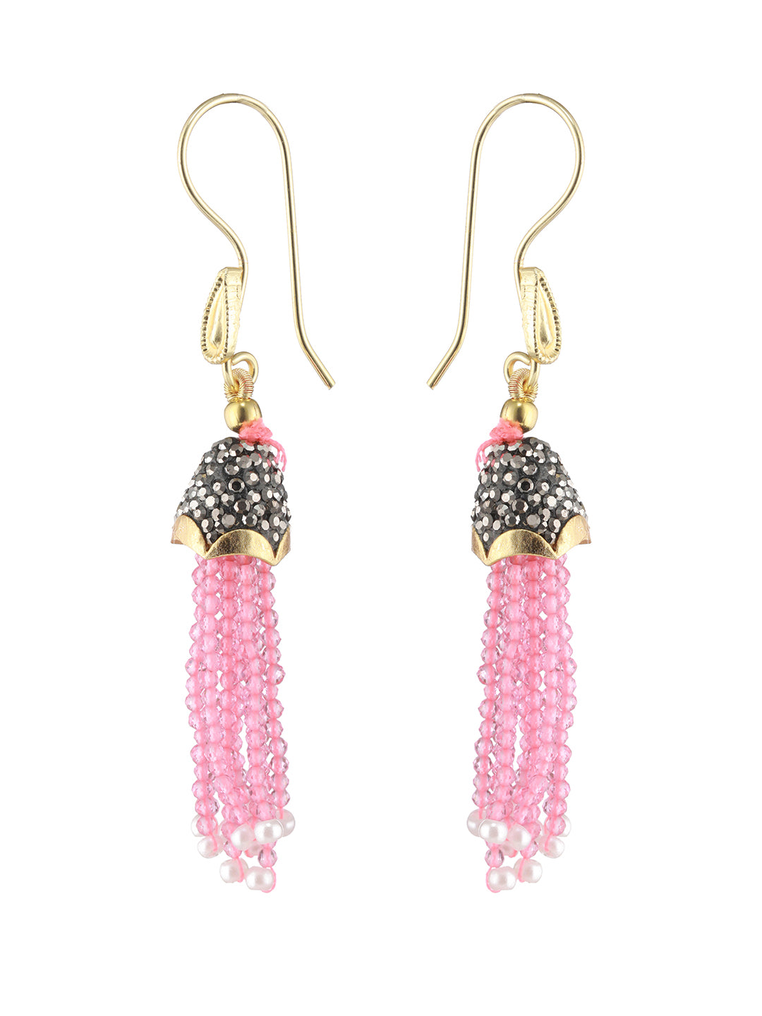 Gold-Plated Beaded Necklace and Earrings - Jazzandsizzle