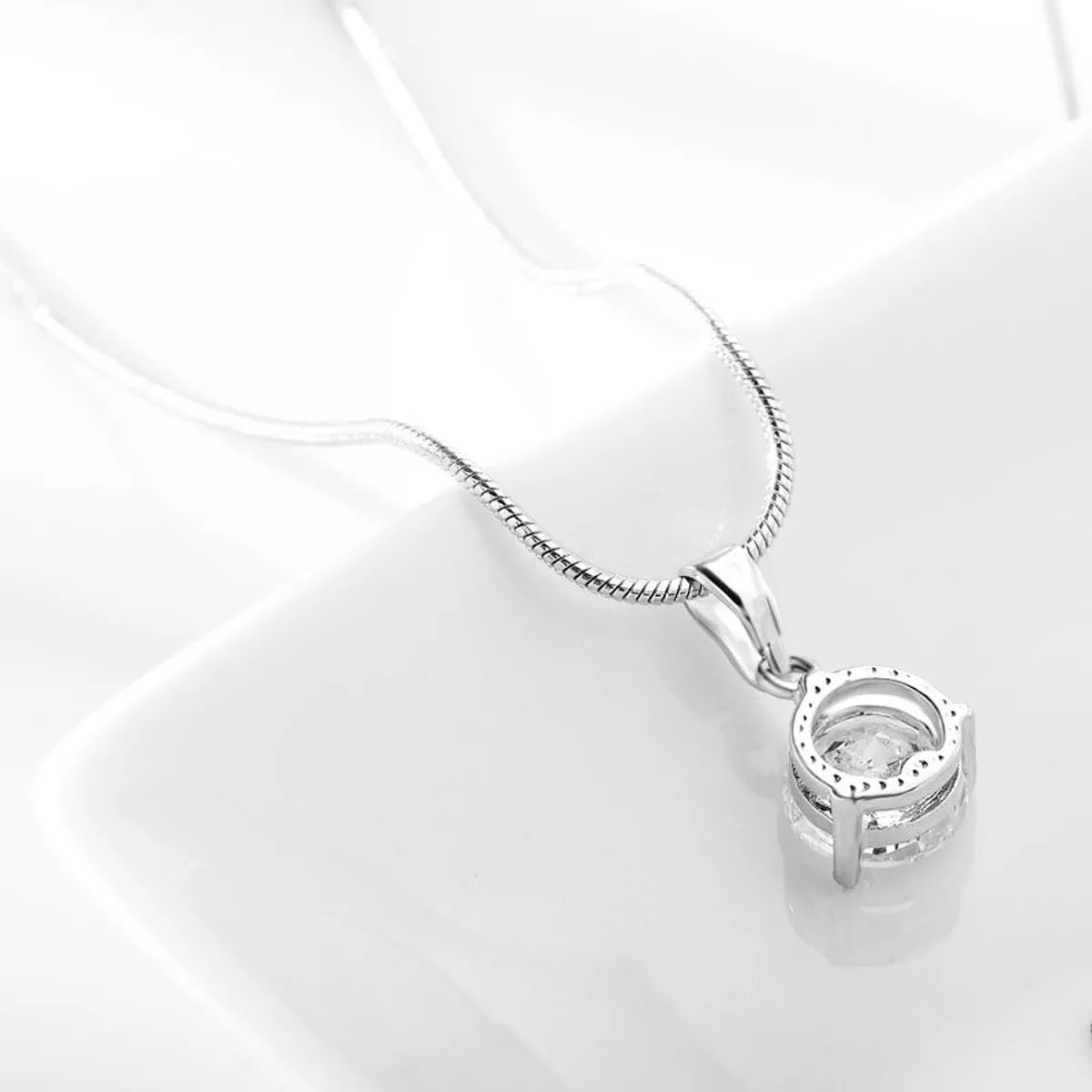 Jazz And Sizzle Rhodium Plated & American Diamond-Studded Pendent Set with Hoop Earrings