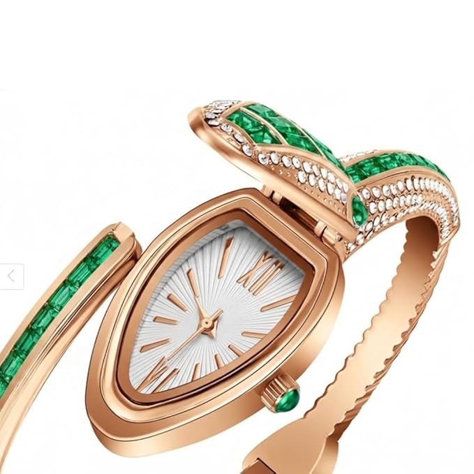 Emerald Grace Stainless Steel Bracelet Watch | Anit Tarnish
