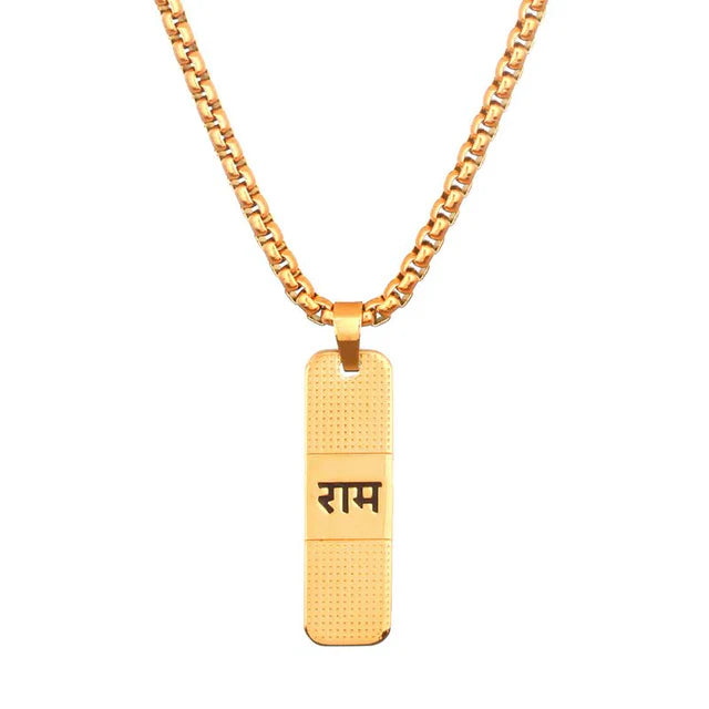 Jazz And Sizzle Gold Plated "RAM" initials Pendant Locket for Women and Men