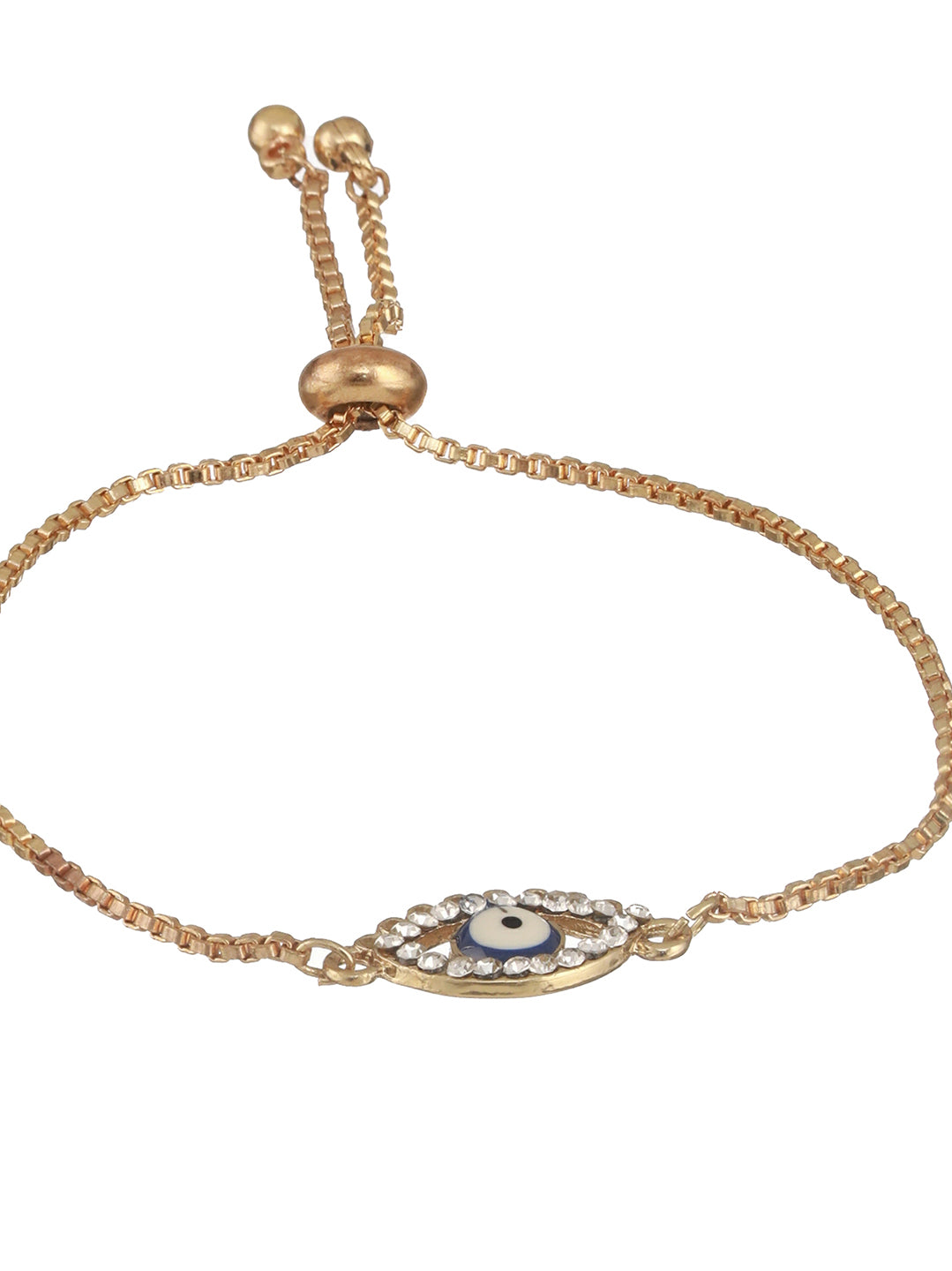 Jazz And Sizzle Set Of 3 Butterfly, Hamza & Evil Eye Bracelet