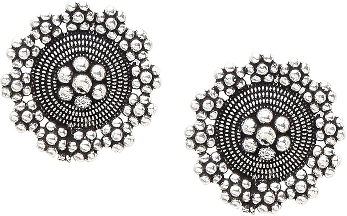 Silver-Plated American Diamond Jewellery Set for Women & Girls | Necklace Set with Matching Earrings