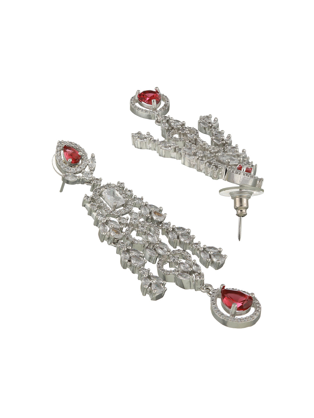 Silver-Plated AD-Studded Jewellery Set - Jazzandsizzle