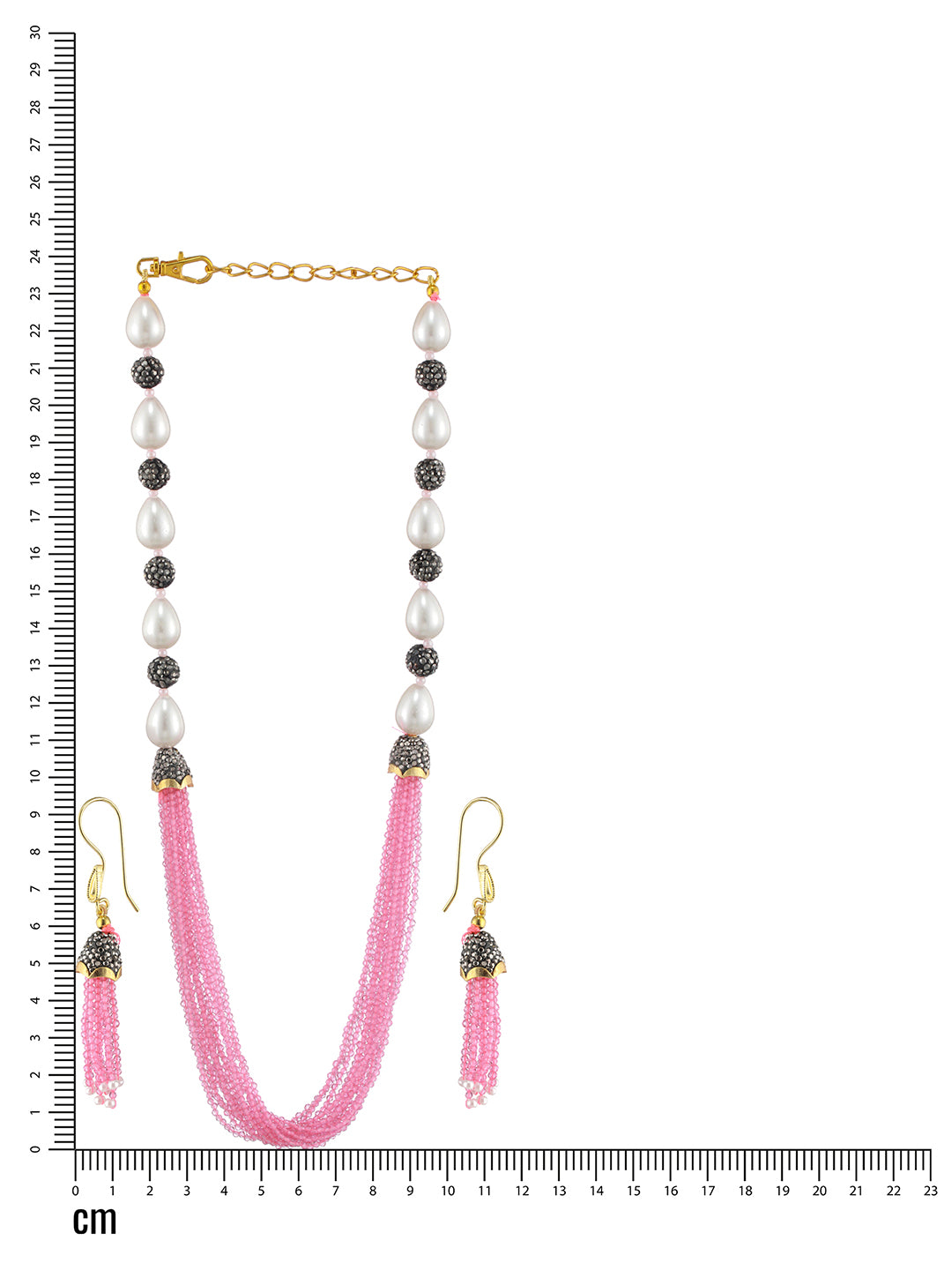 Gold-Plated Beaded Necklace and Earrings - Jazzandsizzle