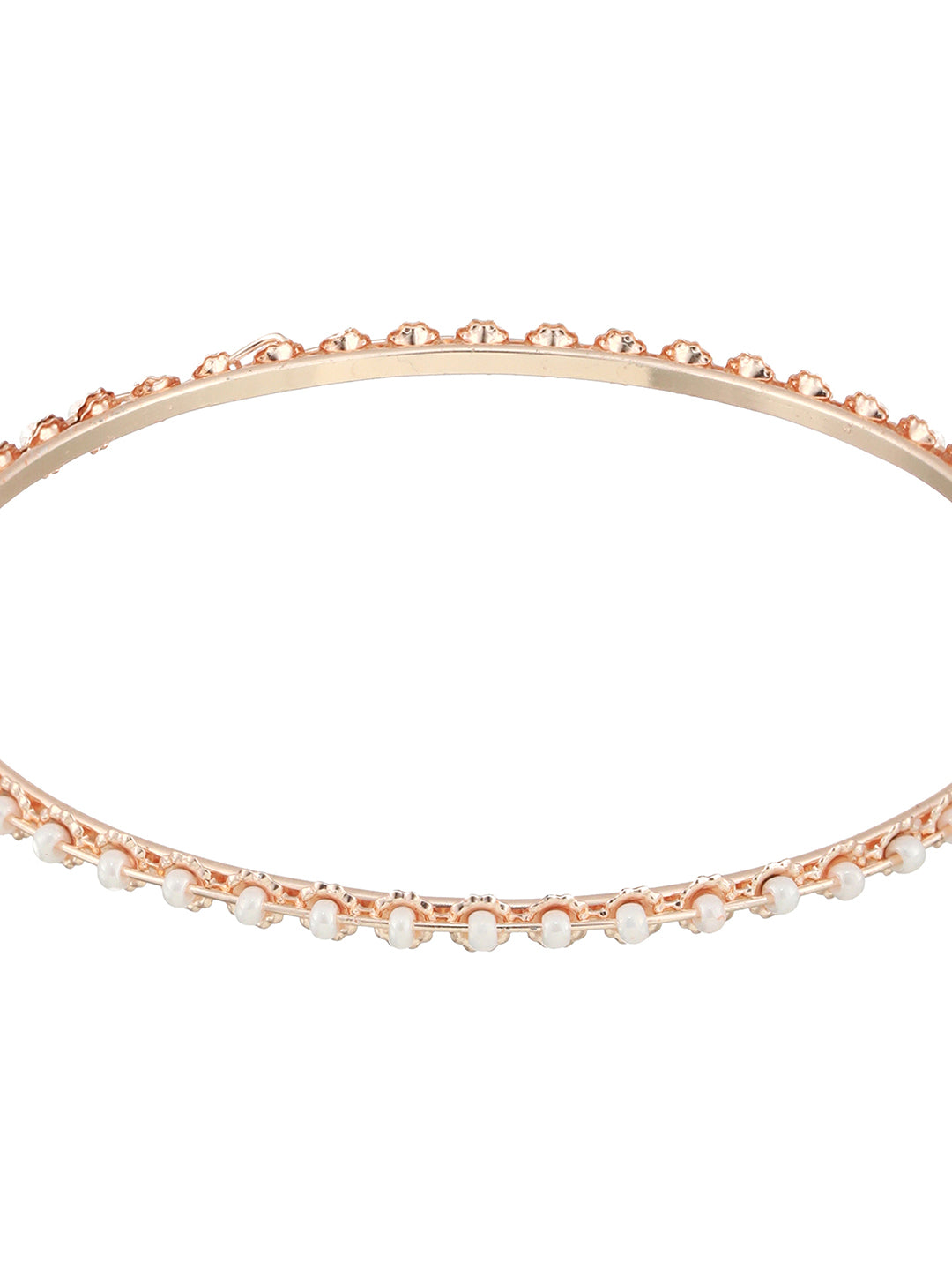 Set of 12 Rose Gold-Plated Beaded Bangles - Jazzandsizzle