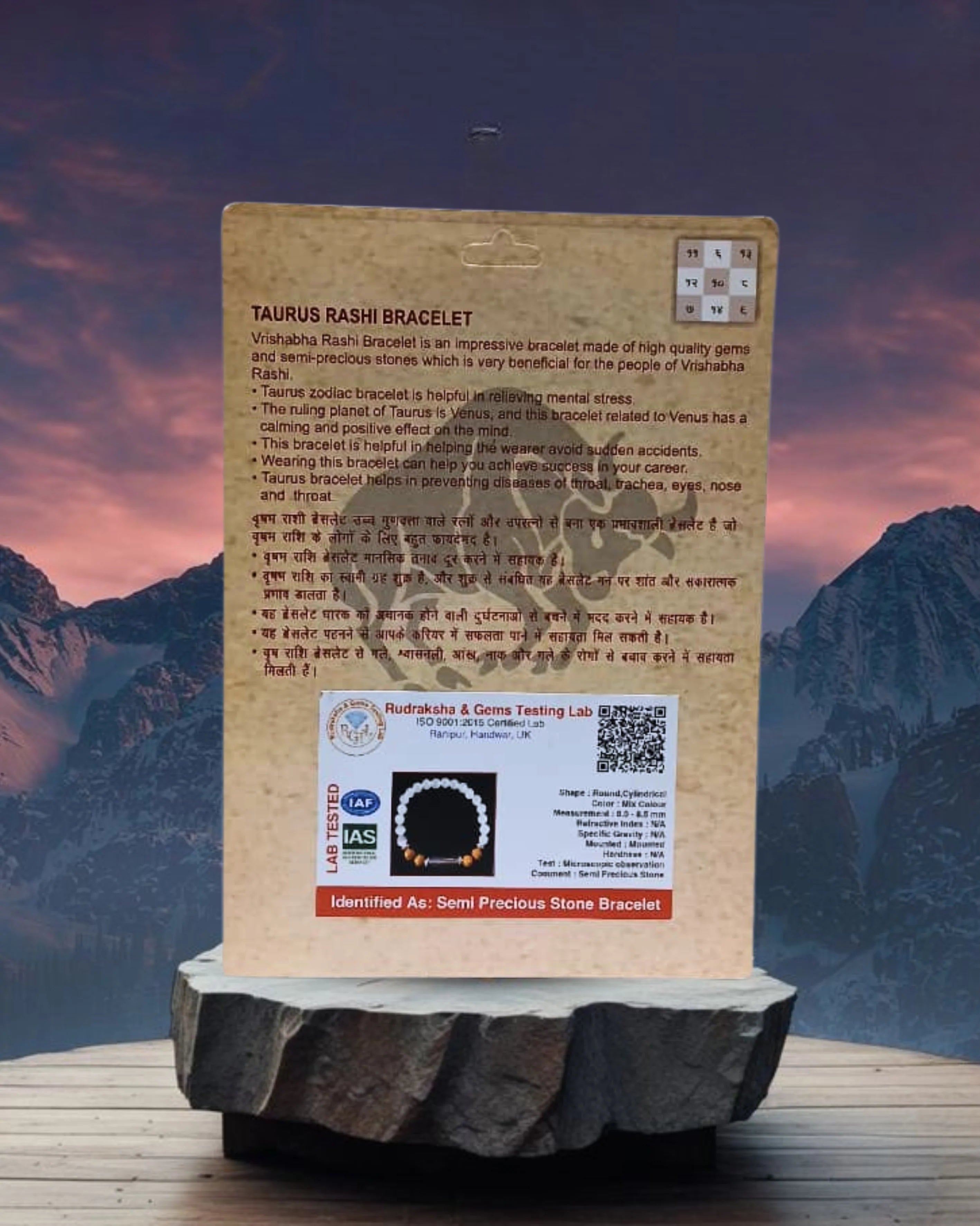 Tauras (Vrishabha) Zodiac Bracelet-JS-SBR-010