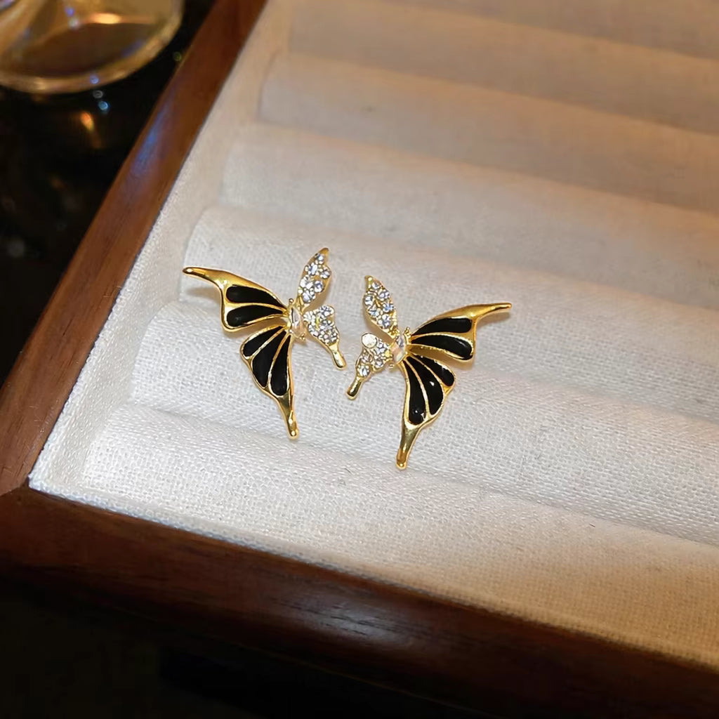 Gold Plated Stainless Steel Butterfly Earring