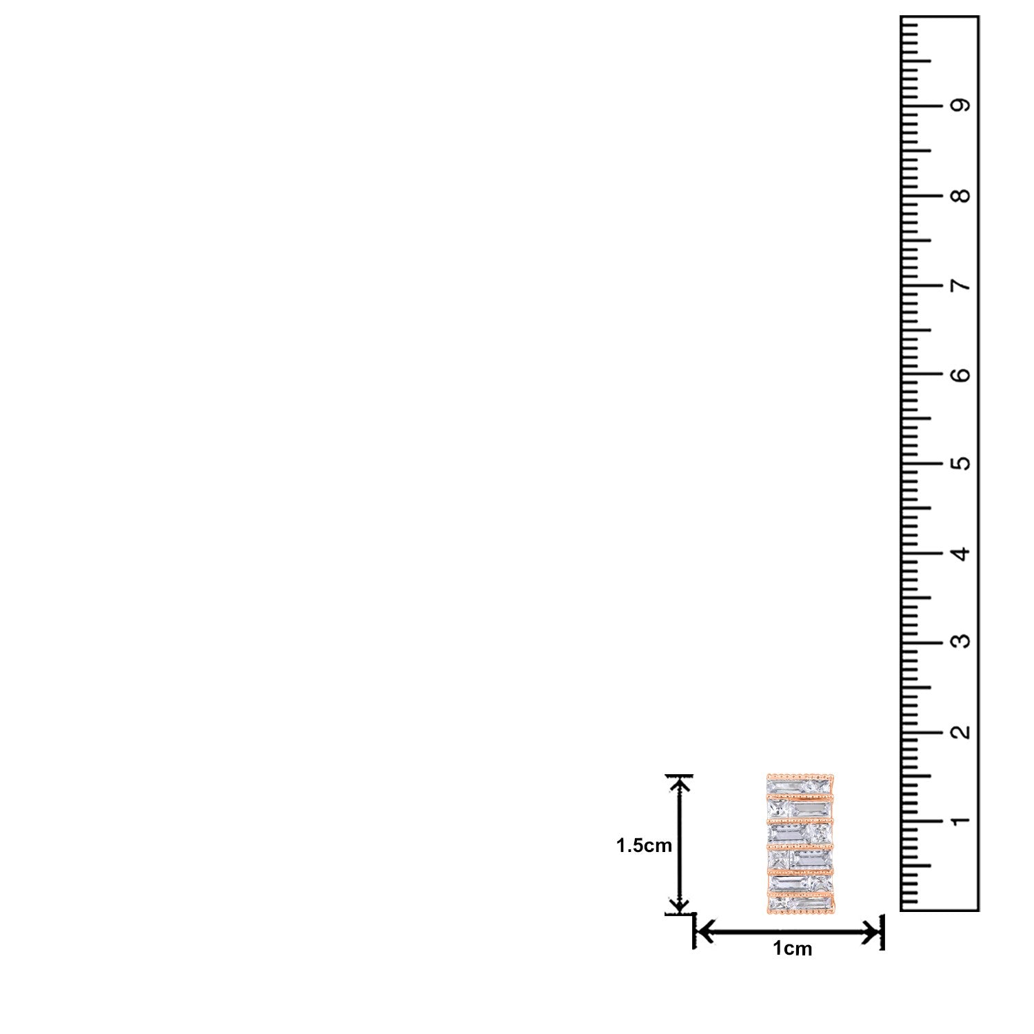 Jazz And Sizzle Silver-Toned Rose Gold-Plated CZ Studded Circular Hoop Earrings