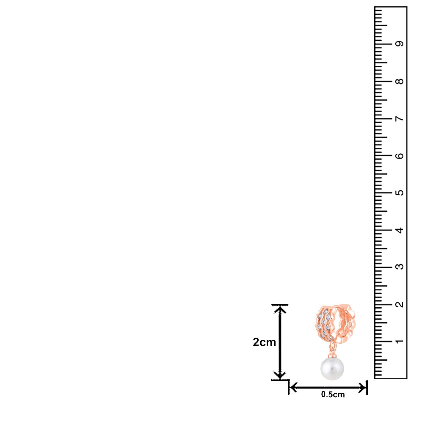 Jazz And Sizzle Rose Gold-Plated Pearl Beaded Contemporary Drop Earrings