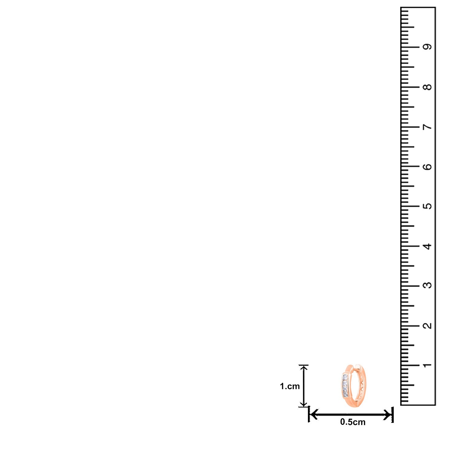 Jazz And Sizzle Rose Gold Crystals Studded Rose Gold-Plated Contemporary Hoop Earrings