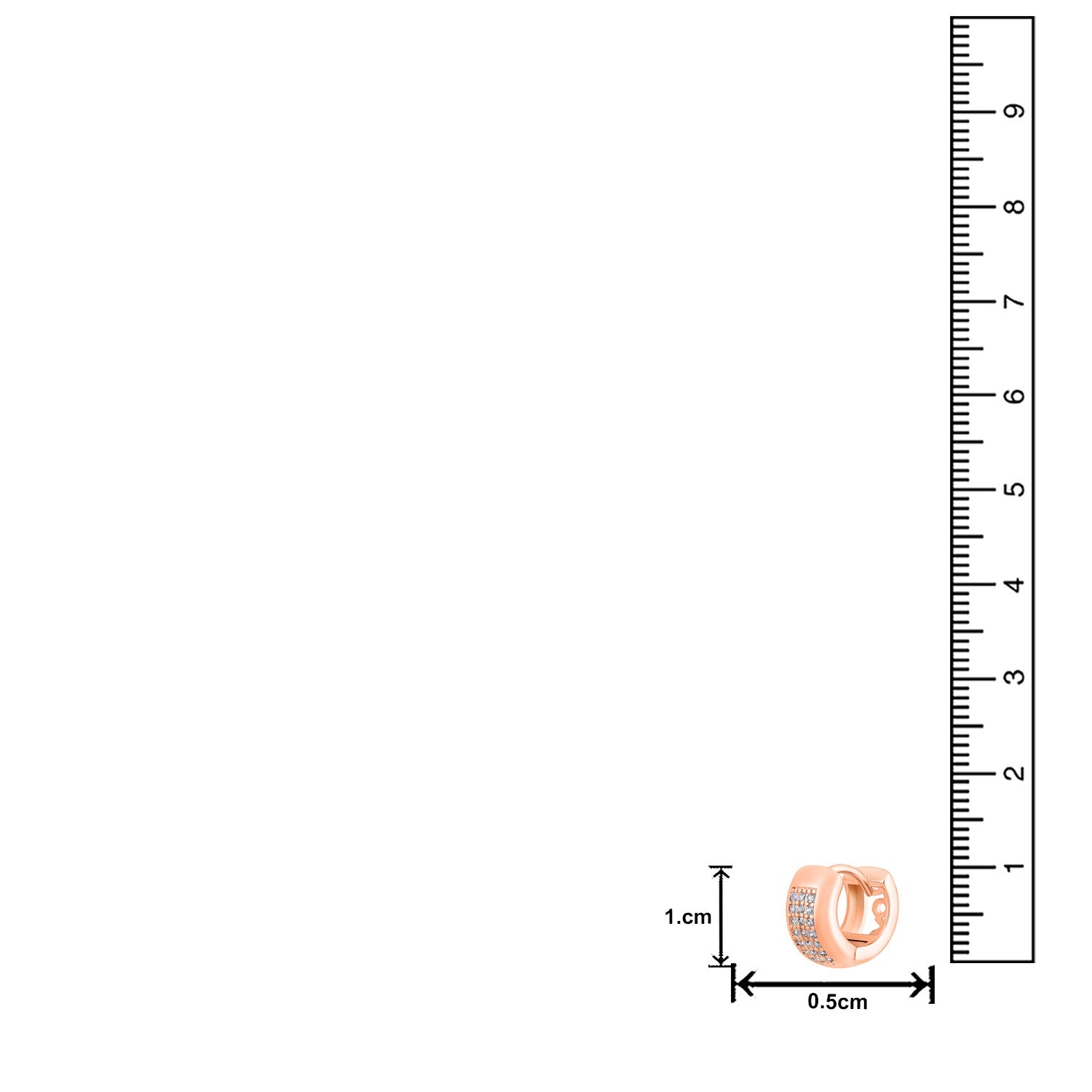 Jazz And Sizzle Rose Gold-Toned Crystal Studded Circular Hoop Earrings