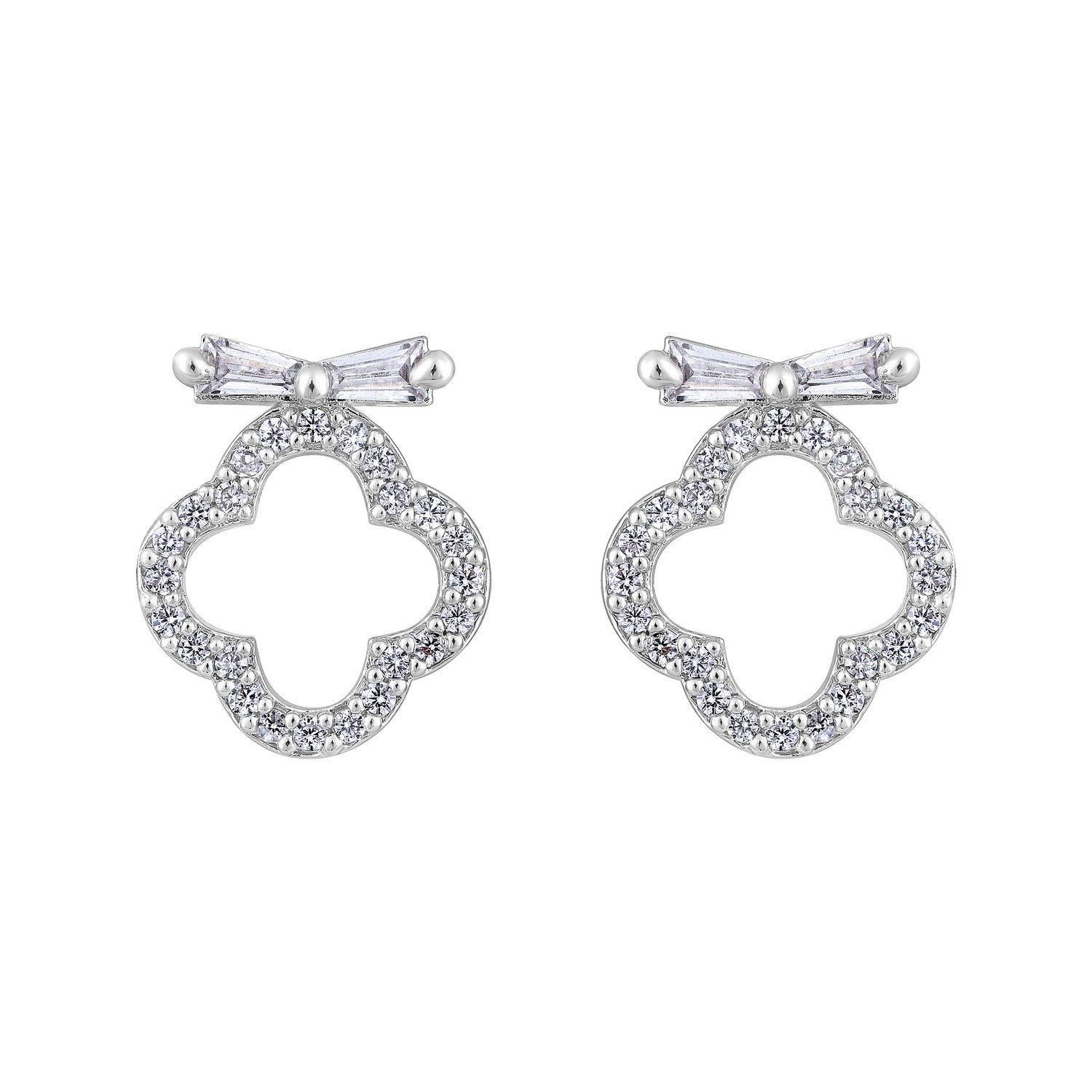 Jazz And Sizzle Silver-Plated Contemporary Studs Earrings