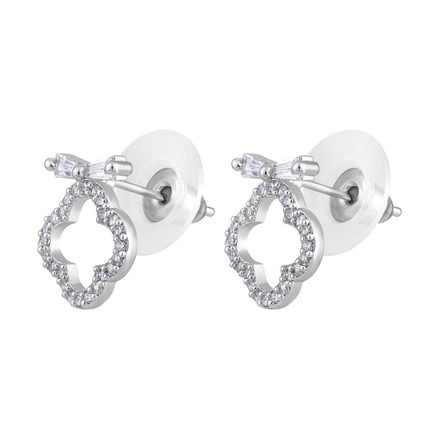 Jazz And Sizzle Silver-Plated Contemporary Studs Earrings